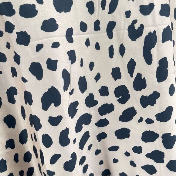 Women’s Cheetah Print Satin Pull-On Midi Skirt XL Tan Black - Picture 5 of 9